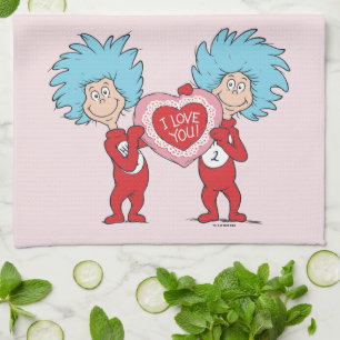 Thing One Thing Two I Love You Tea Towel