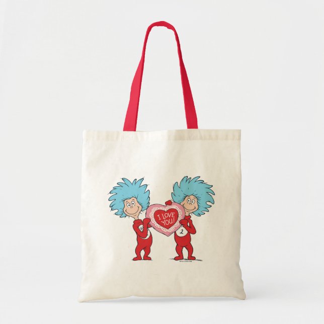 Thing One Thing Two I Love You Tote Bag (Front)