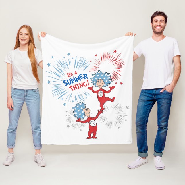 Thing One Thing Two It's A Summer Thing Fleece Blanket (In Situ)