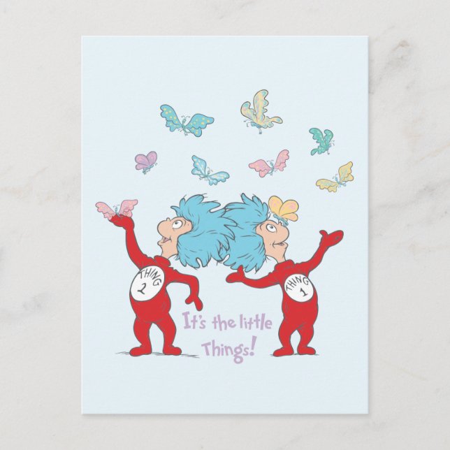 Thing One Thing Two It's The Little Things! Postcard (Front)