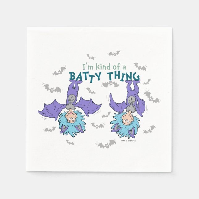Thing One Thing Two Kind of a Batty Thing Napkin (Front)