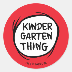 Thing One Thing Two - Kindergarten Thing Classic Round Sticker