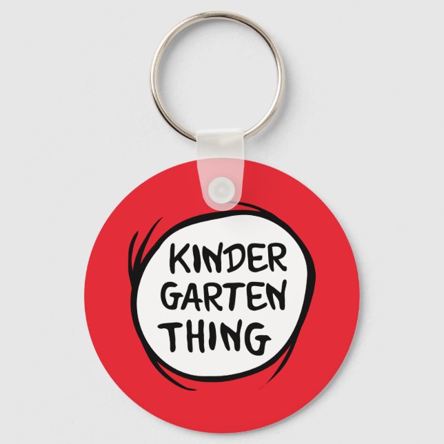 Thing One Thing Two - Kindergarten Thing Key Ring (Front)