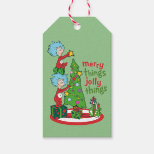 Thing One Thing Two Merry Things Jolly Things Gift Tags