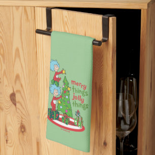 Thing One Thing Two Merry Things Jolly Things Tea Towel