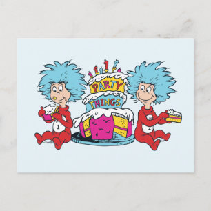 Thing One Thing Two Party Things Postcard