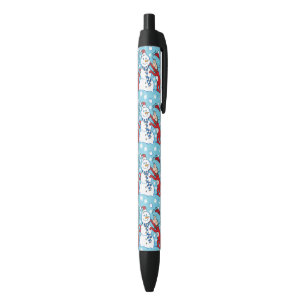 Thing One Thing Two Snowman Pattern Black Ink Pen