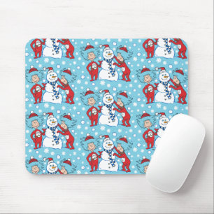 Thing One Thing Two Snowman Pattern Mouse Pad