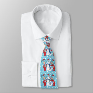 Thing One Thing Two Snowman Pattern Tie