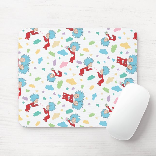 Thing One Thing Two Sweet Things Pattern Mouse Pad (With Mouse)