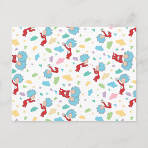 Thing One Thing Two Sweet Things Pattern Postcard