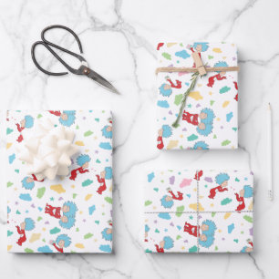 Thing One Thing Two Sweet Things Pattern Wrapping Paper Sheet