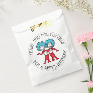 Thing One Thing Two Twins Birthday Favour Bag