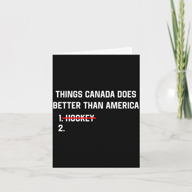 Things canada does better than america funny hocke card (Front)