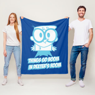 Things Go Boom In Dexter's Room Fleece Blanket