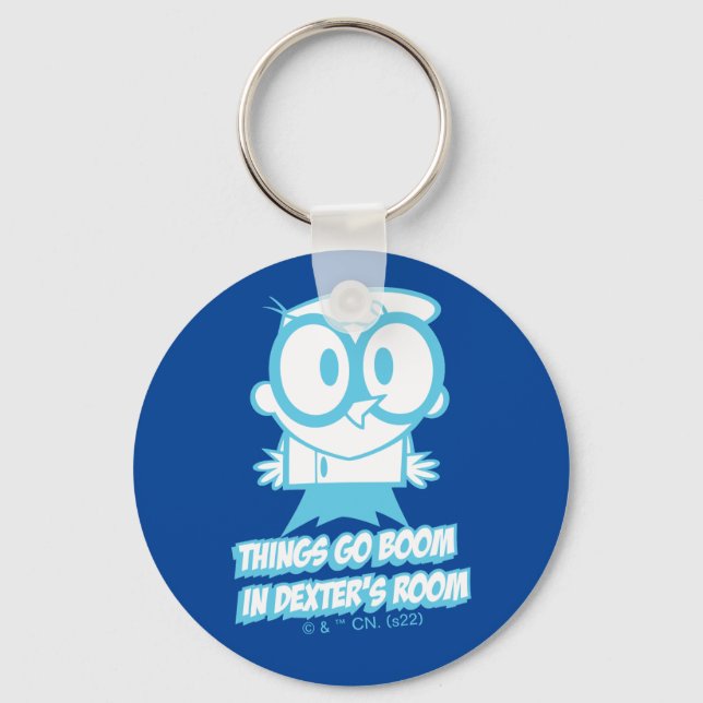 Things Go Boom In Dexter's Room Key Ring (Front)