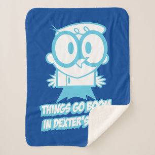 Things Go Boom In Dexter's Room Sherpa Blanket