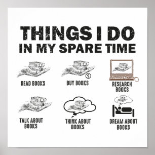Things I Do In My Spare Time Books Poster