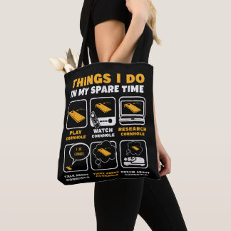 Things I Do In My Spare Time Cornhole Tote Bag