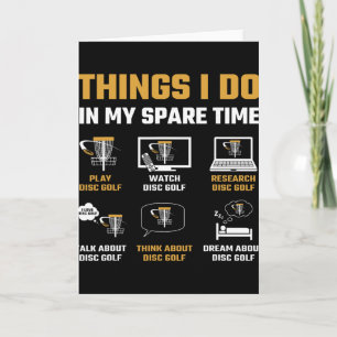 Things I Do In My Spare Time Disc Golf Accessories Card