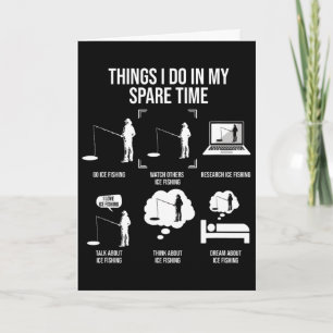 Things I Do In My Spare Time Fishing Novelty Fishe Card