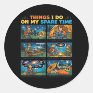 Things I Do in My Spare Time Funny Camping RV Classic Round Sticker