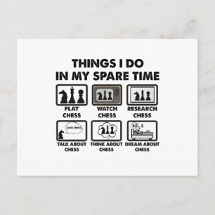 Things I Do In My Spare Time Funny Chess Player Postcard