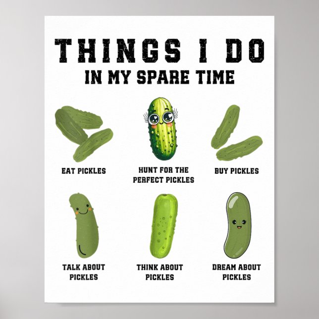 Things I Do In My Spare Time Funny Ckles  Poster (Front)