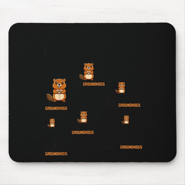 Things I Do In My Spare Time Funny Groundhog Day  Mouse Pad (Front)
