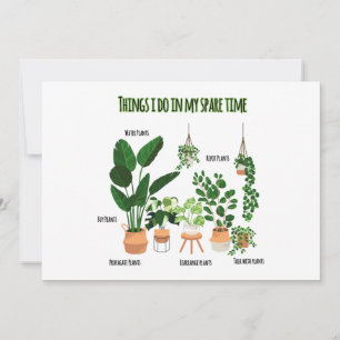 Things I Do In My Spare Time - Gardener, Gardening Holiday Card