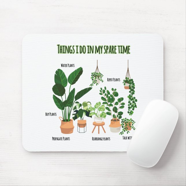 Things I Do In My Spare Time - Gardener, Gardening Mouse Pad (With Mouse)