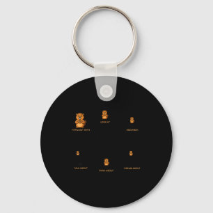 Things I Do In My Spare Time Humor Funny Groundhog Key Ring