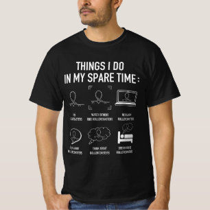Things I Do In My Spare Time Rollercoasters Theme T-Shirt