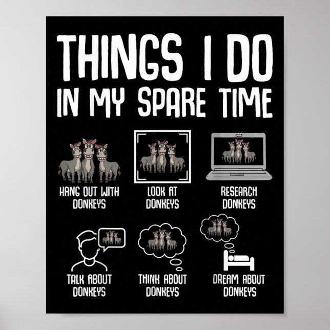 Things I Do In My Spare Time Women Men Kids  Poster (Front)