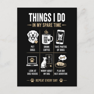 Things I Do Spare Time Dog Dad Repeat Postcard