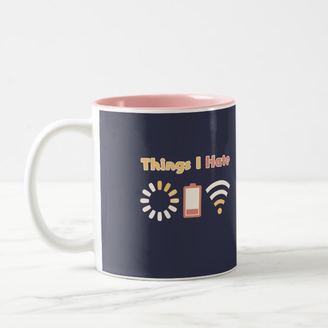 Things I Hate Computer Coding Two-Tone Coffee Mug (Left)