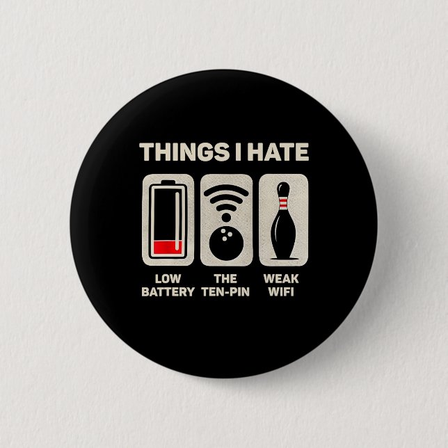 Things I Hate Funny Bowler Ten Pin Spare Bowling L (Front)