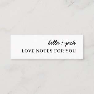 Things I Love About You Romantic Design Mini Business Card