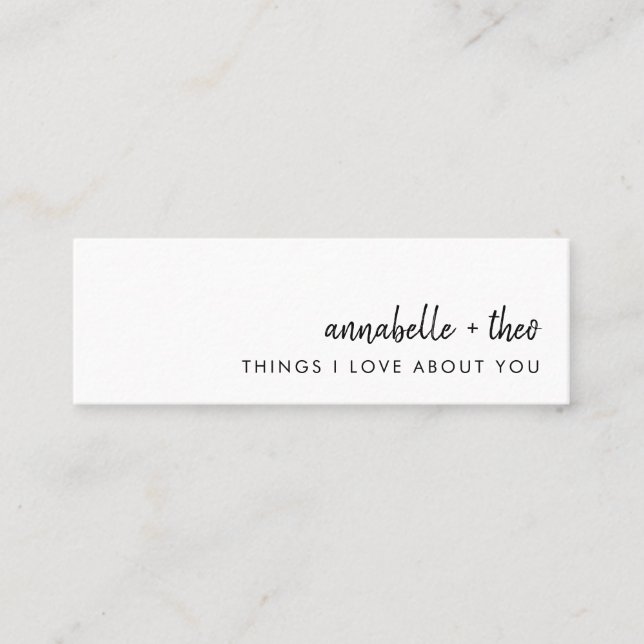 Things I Love about You | Romantic Love Note Cards (Front)