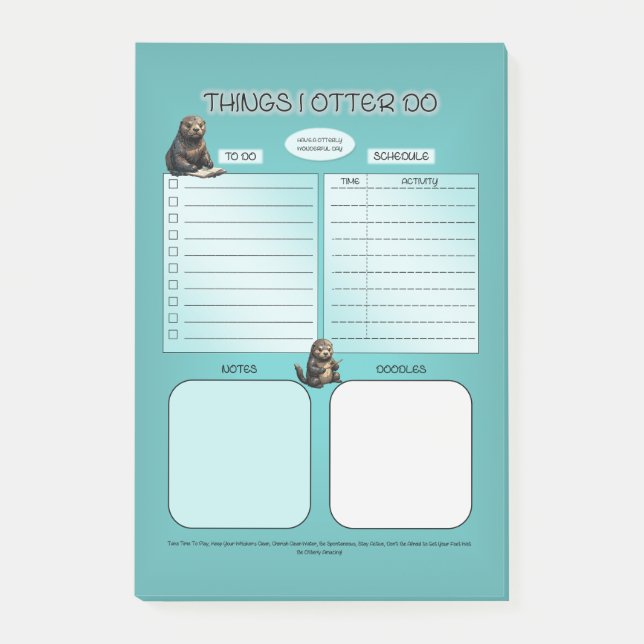 Things I otter do Post-it Notes (Front)