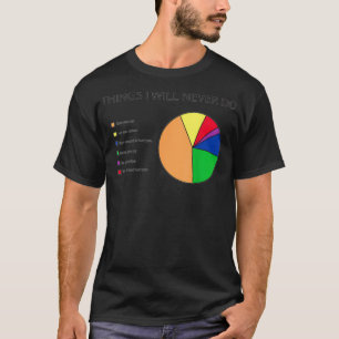 Things I Will Never Do Pie Chart  T-Shirt