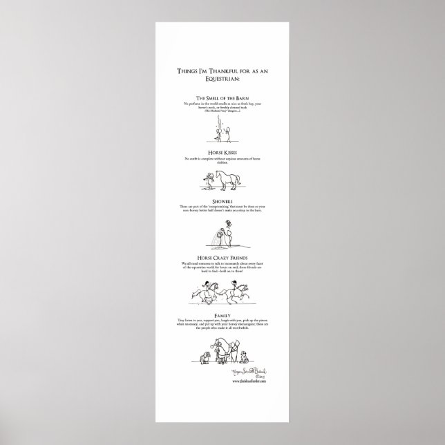 Things I'm Thankful for as an Equestrian Poster (Front)