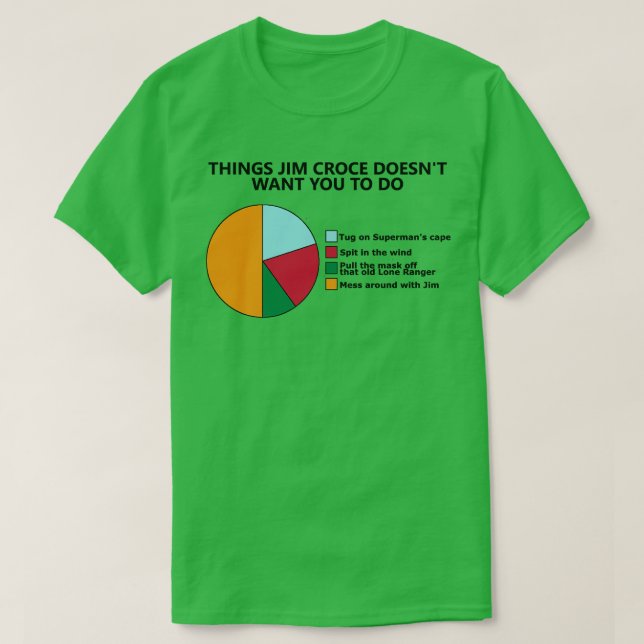 Things Jim Croce Doesnt Want You To Do T-Shirt (Design Front)