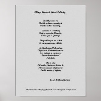 Things Learned About Infinity Poster