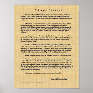 Things Learned Poster