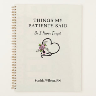 Things My Patients Said Funny Nurse Personalised  Planner