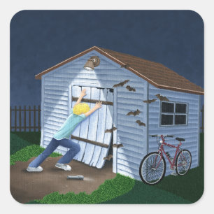 Things that go bump in the night square sticker