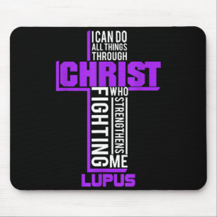 Things Through Christ Lupus Warrior Awareness Mouse Pad