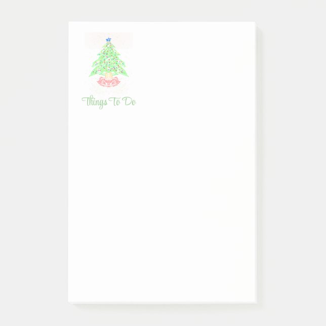 Things To Do Christmas Tree Post-it Notes (Front)