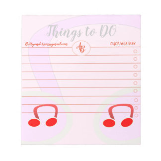 Things To Do Melody Pink Notepad